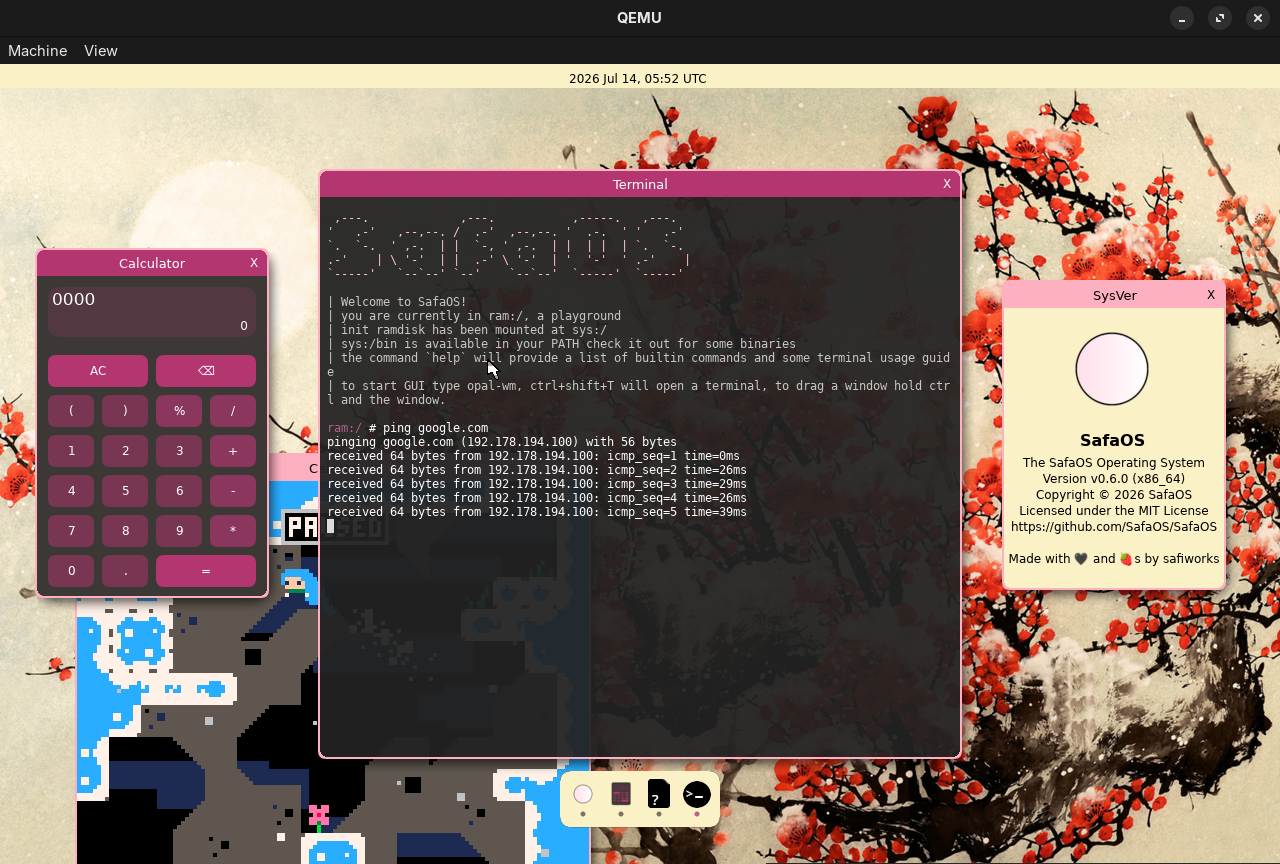 Running ping screenshot